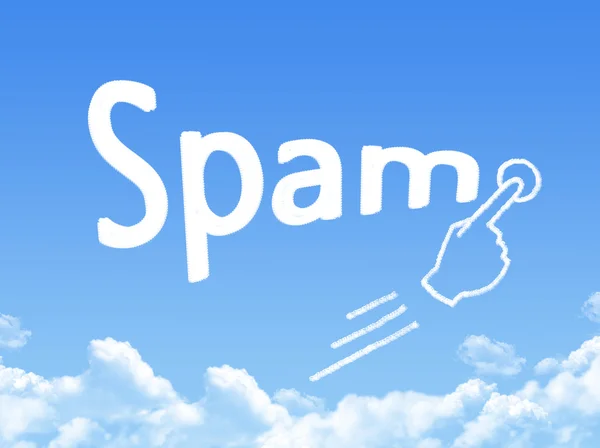 Spam wolk berichtshape — Stockfoto