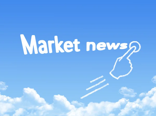 Market news message cloud shape — Stock Photo, Image