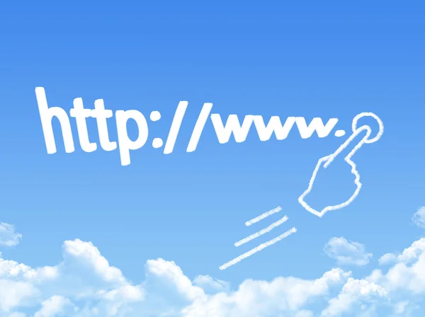 Message de symbole Web forme de nuage — Photo