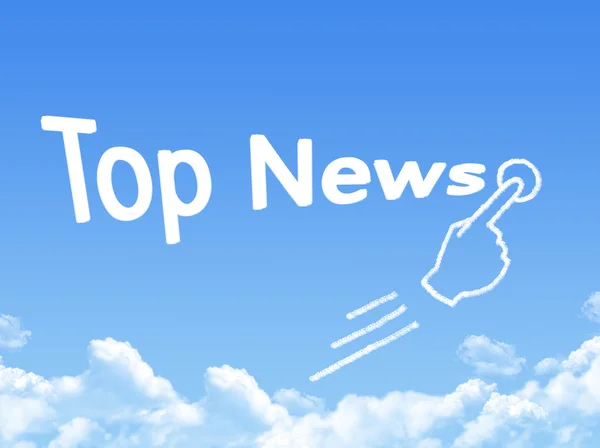 Top News mensagem forma de nuvem — Fotografia de Stock