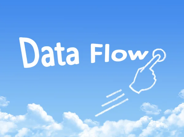 Forma de nuvem de mensagem de fluxo de dados — Fotografia de Stock