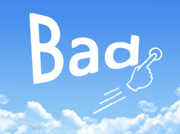 Kötü mesaj bulut şekli — Stok fotoğraf