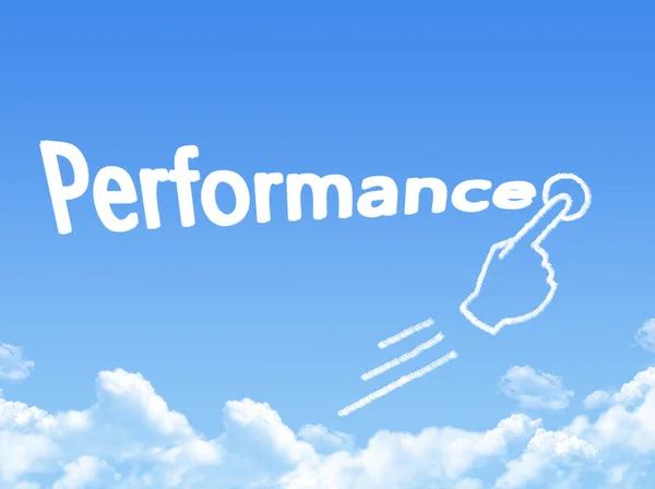 Performance message cloud shape — Stock Photo, Image