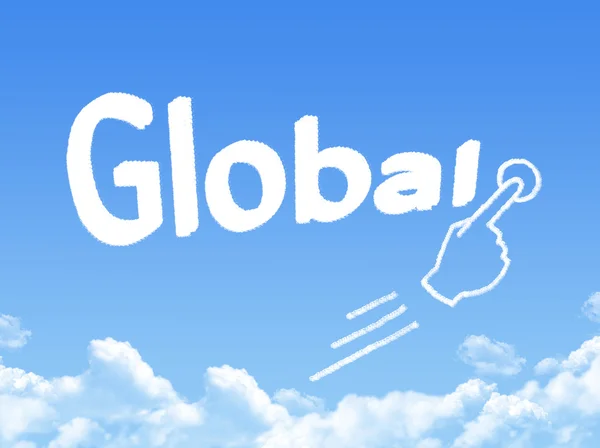 Globalny wiadomość chmura kształt — Zdjęcie stockowe