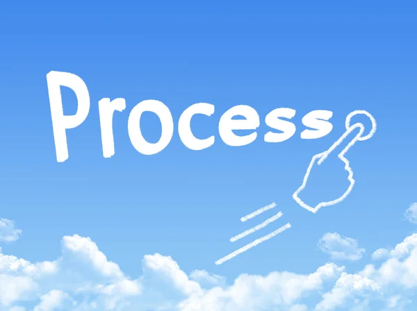 Process message cloud shape — Stock Photo, Image