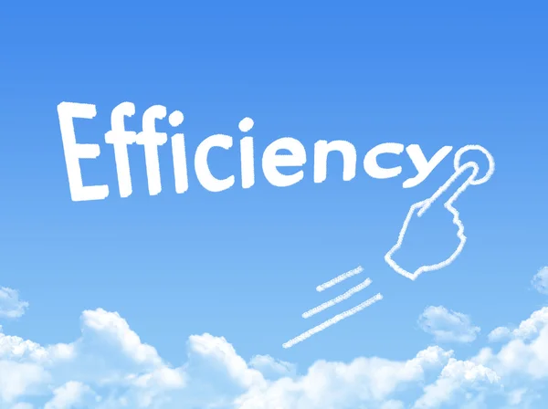 Mensaje de eficiencia nube forma —  Fotos de Stock
