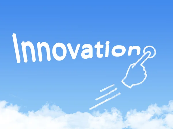 Innovációs üzenet felhő-alakzat — Stock Fotó
