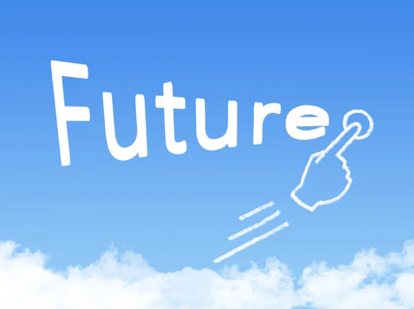 Jövőbeni üzenetet felhő-alakzat — Stock Fotó