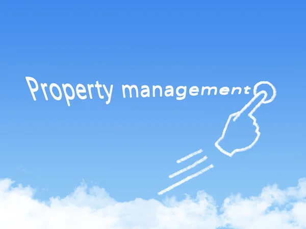 Property management message cloud shape — Stock Photo, Image