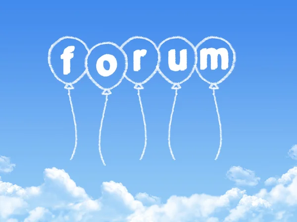 Wolk gevormd als forum bericht — Stockfoto