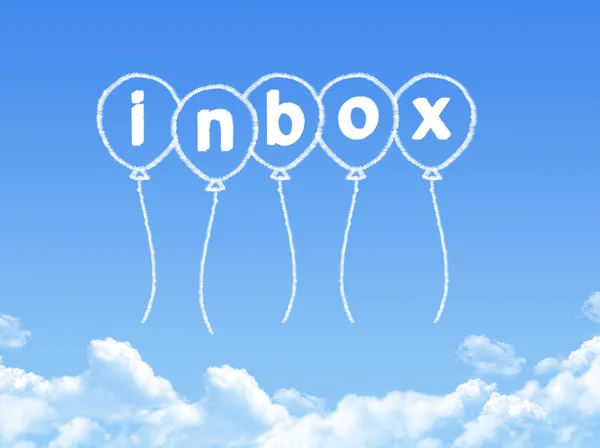 Nube en forma de bandeja de entrada Mensaje —  Fotos de Stock