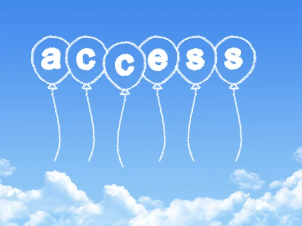 Access üzenetet alakú felhő — Stock Fotó