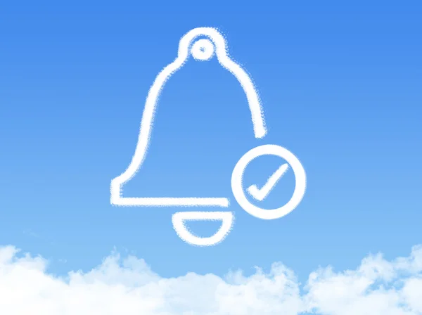 Bell icon symbol cloud shape — Stock Photo, Image