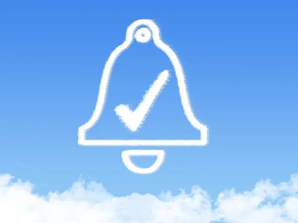 Bell icon symbol cloud shape — Stock Photo, Image