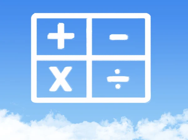 Calculatrice forme de nuage — Photo