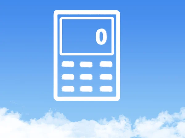 Calculatrice forme de nuage — Photo