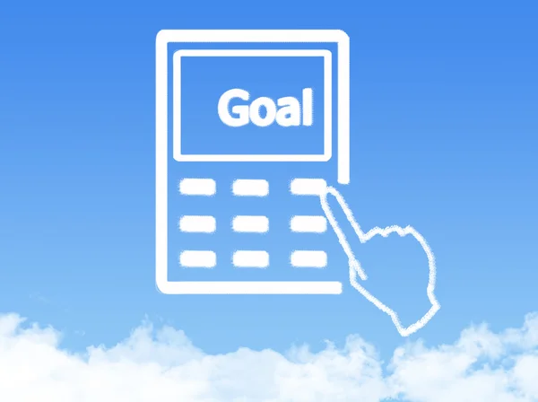 Calculator cloud shape — Stock Photo, Image