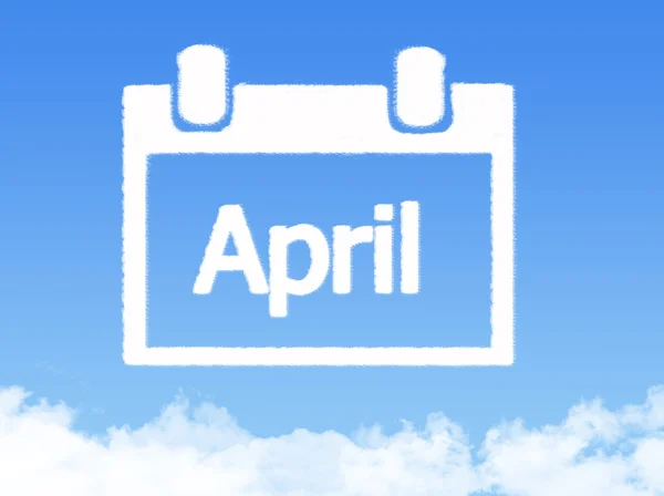 Calendar cloud shape — Stock Photo, Image