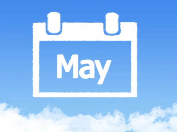 Forma de nuvem de calendário — Fotografia de Stock