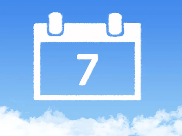 Forma de nube de calendario — Foto de Stock