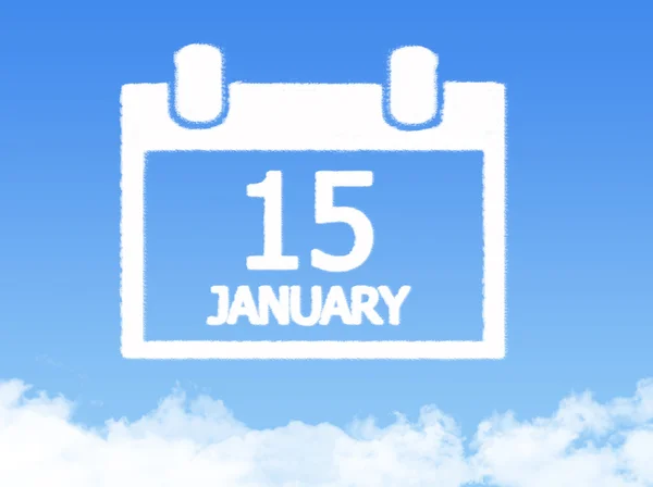 Kalenderwolkenform — Stockfoto