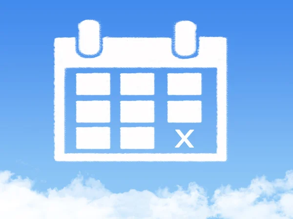 Forma de nube de calendario — Foto de Stock