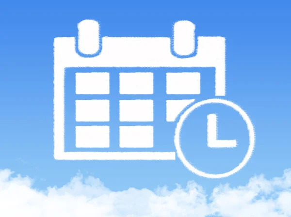 Kalendarz chmura kształt — Zdjęcie stockowe