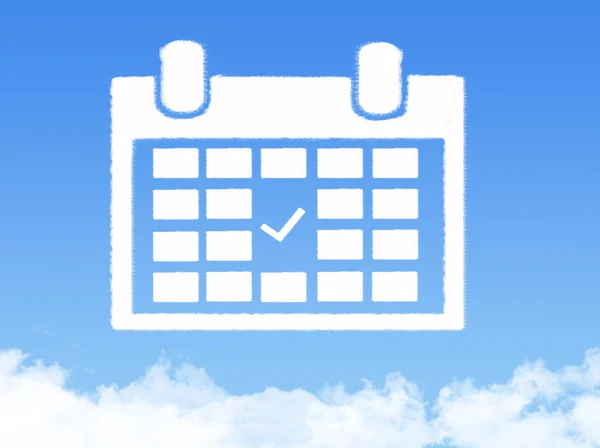 Cloud-kalenderform — Stockfoto