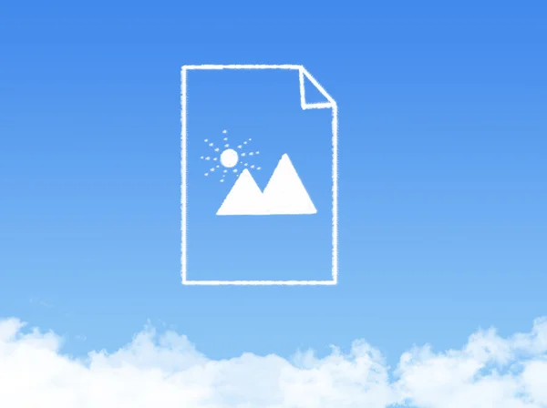 Notepad paper document cloud shape — Stock Photo, Image