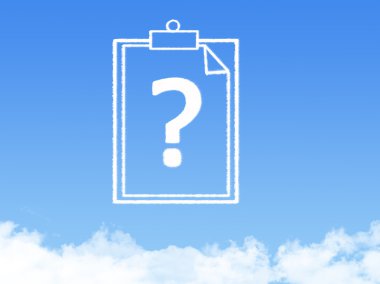 Not defteri kağıt belge bulut şekli