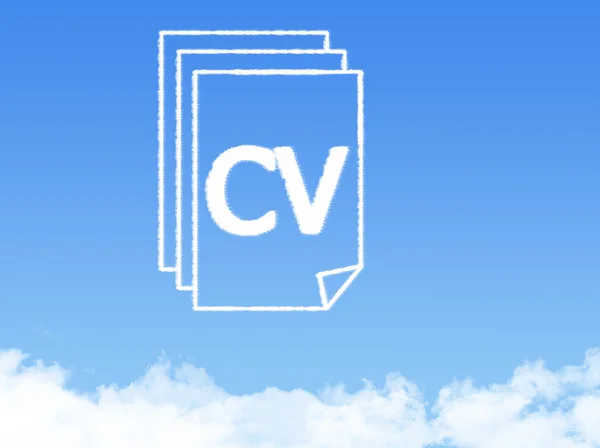 Notepad paper document cloud shape — Stock Photo, Image