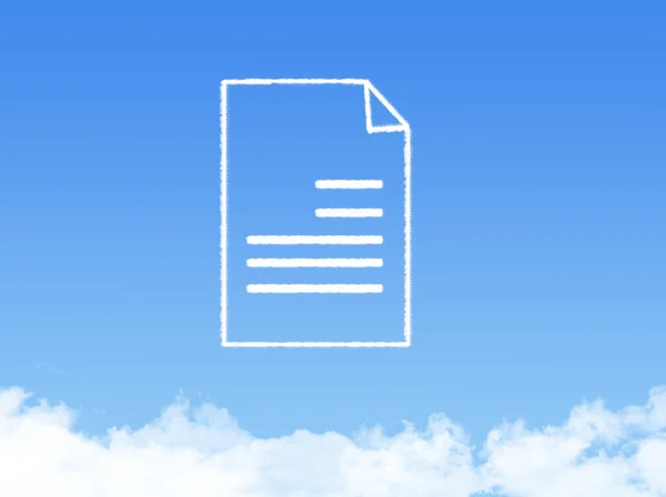 Forma de nube de documento de bloc de notas — Foto de Stock