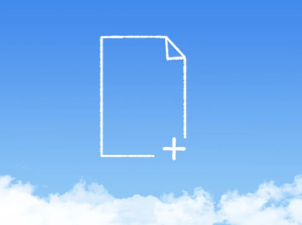 Notepad paper document cloud shape — Stock Photo, Image