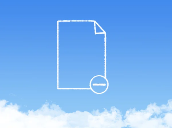 Notepad paper document cloud shape — Stock Photo, Image