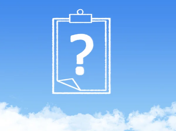 Notepad paper document cloud shape — Stock Photo, Image