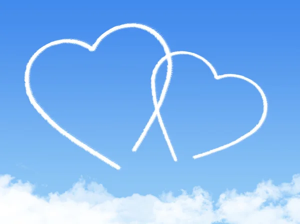 Heart cloud shape — Stock Photo, Image