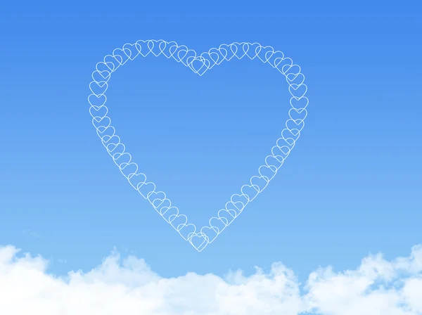 Heart cloud shape — Stock Photo, Image