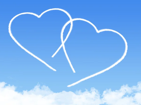 Heart cloud shape — Stock Photo, Image