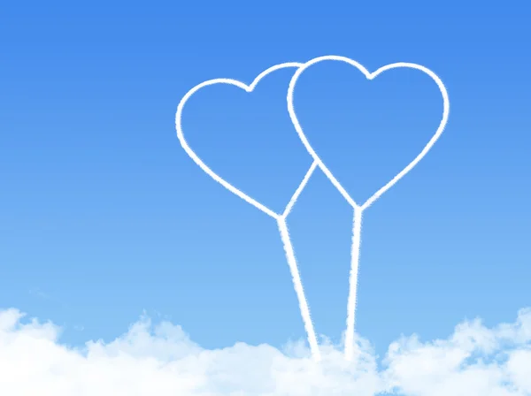 Heart cloud shape — Stock Photo, Image