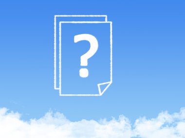 Not defteri kağıt belge bulut şekli