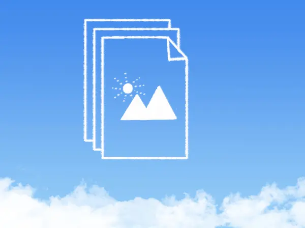 Notepad paper document cloud shape — Stock Photo, Image