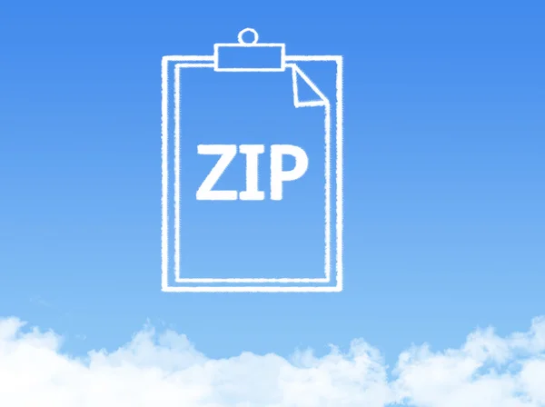 Notizblock Papier Dokument Wolkenform — Stockfoto