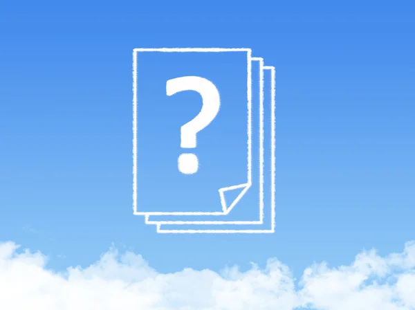 Notepad paper document cloud shape — Stock Photo, Image