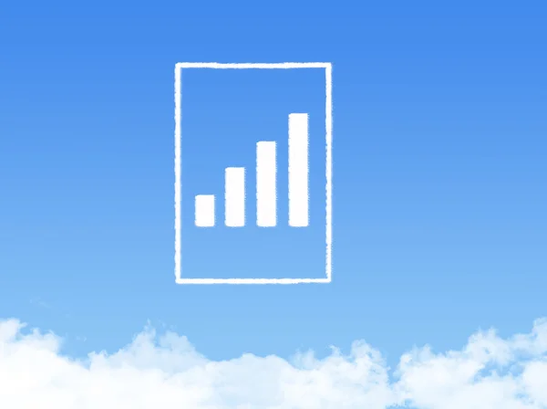 メモ帳の紙ドキュメント雲の形 — ストック写真