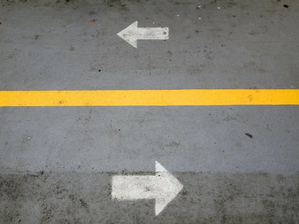 Arrow signs as road markings on a street — Stock Photo, Image