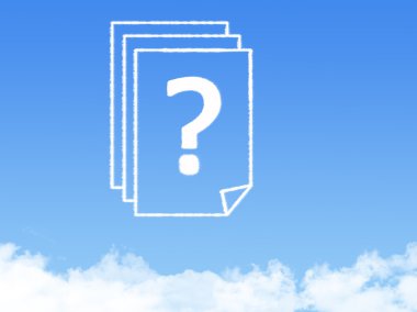 Not defteri kağıt belge bulut şekli