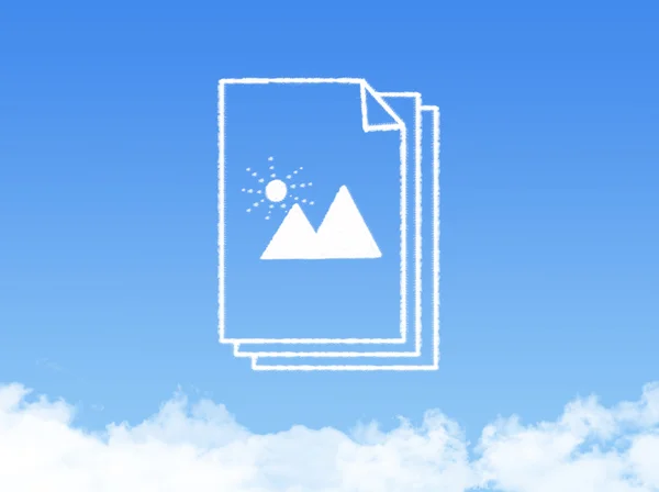 Форма облака бумажных документов — стоковое фото