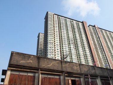 Bangkok, Tayland - 19 Nisan 2014: Modern cam bina 