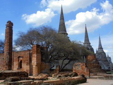 WAT Phrasisanpetch Ayutthaya tarihi park, Ayutthaya, Tayland.