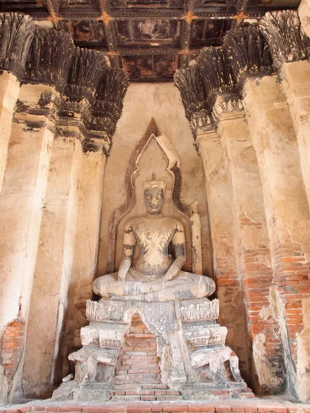 Vieux Bouddha à Ayutthaya, Thaïlande — Photo